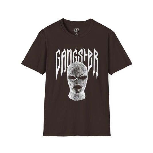 Graphic T‑Shirt — "Gangster" Ski Mask & Cherub Streetwear Tee