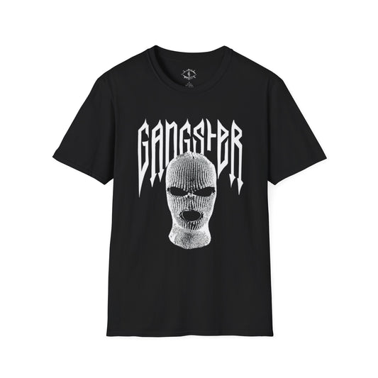 Graphic T‑Shirt — "Gangster" Ski Mask & Cherub Streetwear Tee